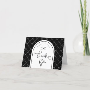 Carte De Remerciements Diplôme photo noir blanc Bow Script