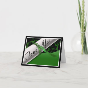 Carte De Remerciements Diplôme vert et blanc
