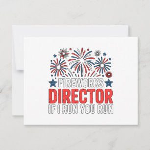 Carte De Remerciements Directeur du feu d'artifice du 4 juillet Si je cou