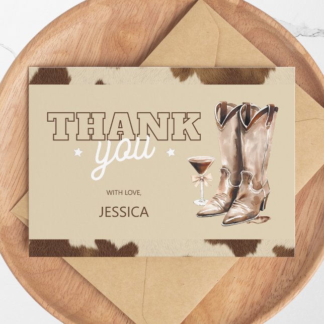 Carte De Remerciements Dirty Thirty Country Western Rustic 30th Birthday (Dirty Thirty Country Western Rustic 30th Birthday Thank You Card)