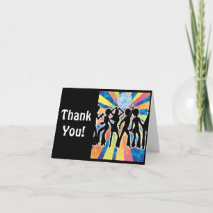 Carte De Remerciements Disco Dance Thank You Note Card