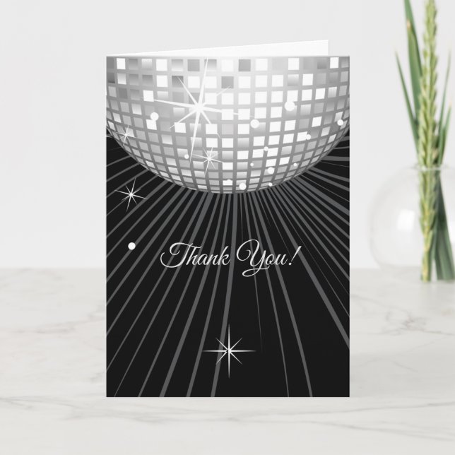 Carte De Remerciements disco, merci, taille : Norme (5" x 7") (Devant)
