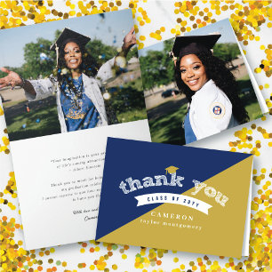 Carte De Remerciements Diviser les couleurs Moderne Blanc Croquis Photo G