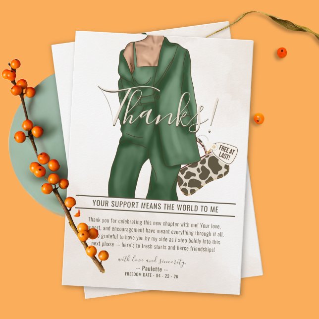 Carte De Remerciements Divorce Party Thank You Card (Divorce Party Thank You Card)