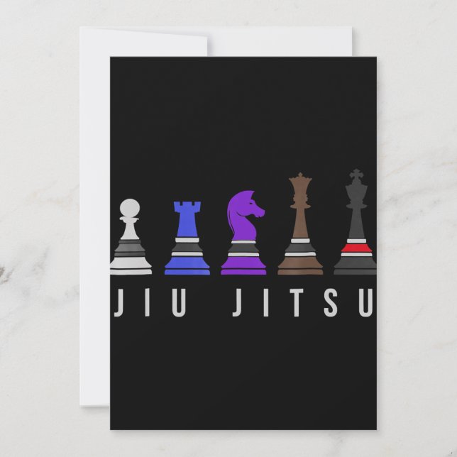 Carte De Remerciements djiu jitsu    entraînement, cadeau bjj avec texte. (Devant)