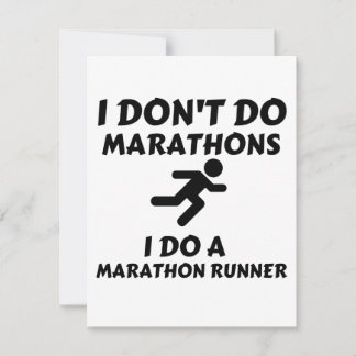 CARTE DE REMERCIEMENTS DO MARATHON RUNNER