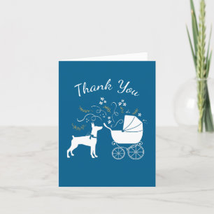 Carte De Remerciements Doberman Dog Baby shower Puppy Pinscher