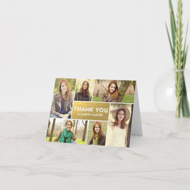 Carte de remerciements d'obtention d'un diplôme d' (Devant)