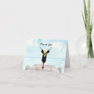 Carte de remerciements d'obtention d'un diplôme de