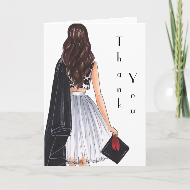 Carte de remerciements d'obtention d'un diplôme su (Devant)