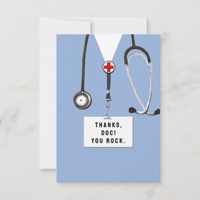 Carte De Remerciements Docteur (Devant)