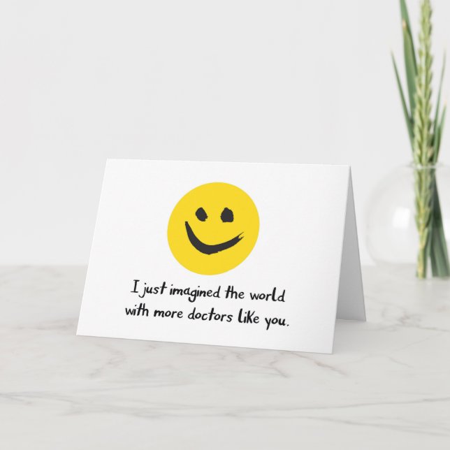 Carte De Remerciements Docteur Merci, Imaginer Plus De Médecins Comme Vou (Devant)