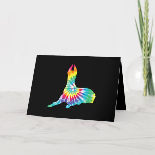 Carte De Remerciements Dog (homonymie)   Tie Dye Dog Hippie