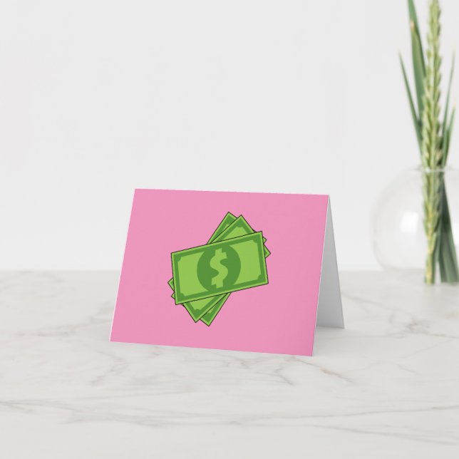 Carte De Remerciements Dollar de l'argent du dessin (Devant)