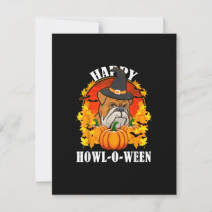 Carte De Remerciements Don de chien Cadeau D'Halloween Bulldog Pour Amo