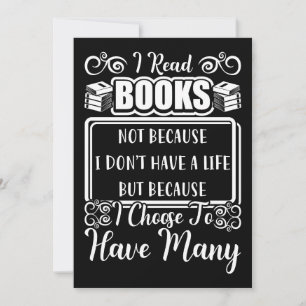 Carte De Remerciements Don de lecteur J'ai beaucoup de livres