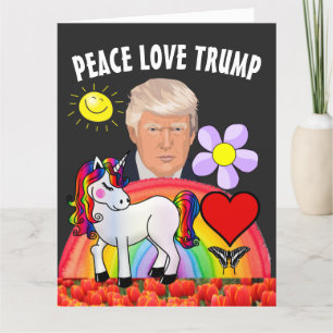 Carte De Remerciements DONALD TRUMp ANNIVERSAIRE PAIX LOVE GREETING CARD