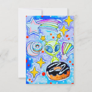 Carte De Remerciements Donut extraterrestre