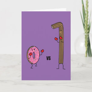 Carte De Remerciements Donut versus Churro dessert fried dough sugar vs.