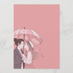 Carte De Remerciements Dorama coréen aquarelle élégant personnalisé fando