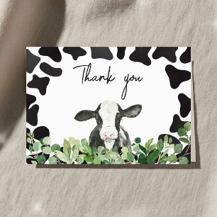 Carte De Remerciements Dou shower Sainte Vache de verdure 