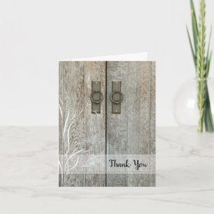 Carte De Remerciements Double Barn Doors Country