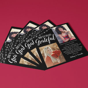 Carte De Remerciements Double célébration 2 Diplôme photo