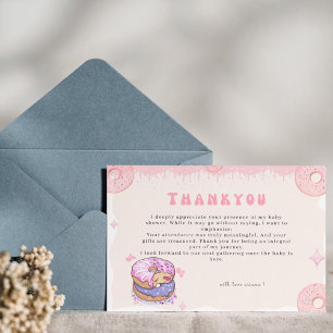 Carte De Remerciements Douce aquarelle mignonne donuts baby shower de scr