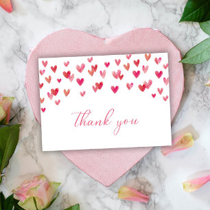 Carte De Remerciements Douce Baby Shower cœur