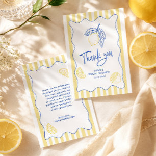 Carte De Remerciements Douce Cérémonie de Mariage Citron Italienne