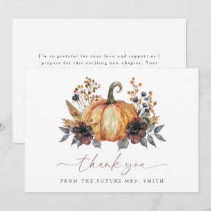 Carte De Remerciements Douce Chute Florale Fête de Mariage