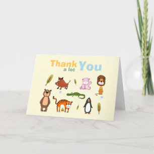 Carte De Remerciements Douce et Colorée Né Pour Être Sauvage Safari Baby