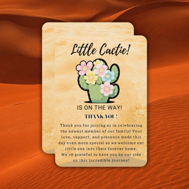 Carte De Remerciements Douce Fête de Naissance Florale Mignonne Kawaii (Créateur téléchargé)