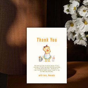 Carte De Remerciements Douce Folle Maman Oie Petit Déjeuner Baby Shower