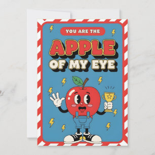Carte De Remerciements Douce Fruit Dire Pomme De Mon Oeil Mignon Dessin A