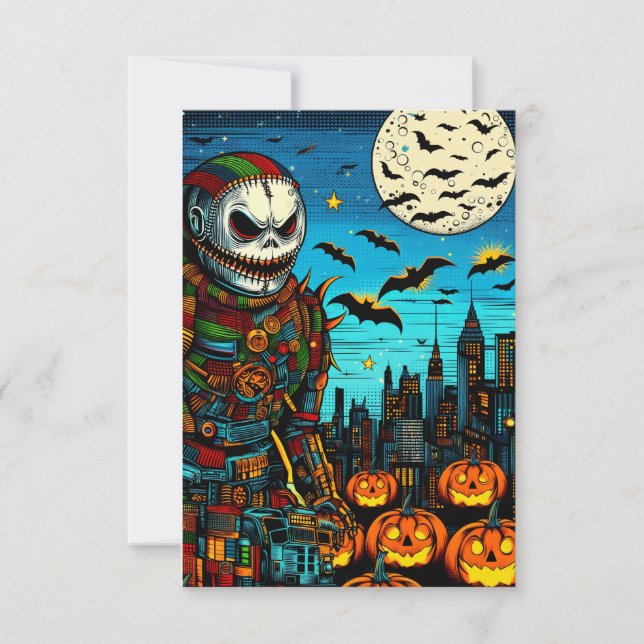 Carte De Remerciements Douce Halloween avec toi (Devant)