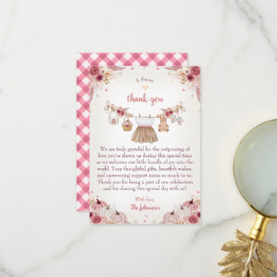 Carte De Remerciements Douce petite citrouille Baby Shower d'automne