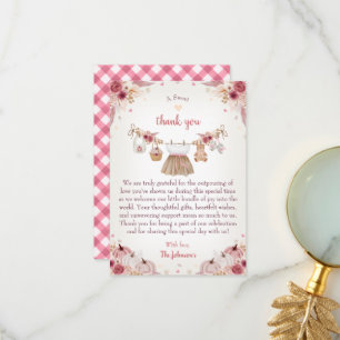 Carte De Remerciements Douce petite citrouille Fête prénatale de bébé d'a