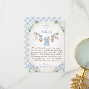 Carte De Remerciements Douce petite citrouille Fête prénatale de bébé d'a