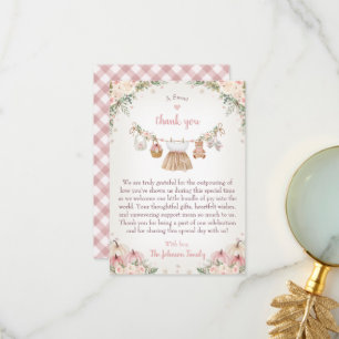 Carte De Remerciements Douce petite citrouille Fête prénatale de bébé d'a