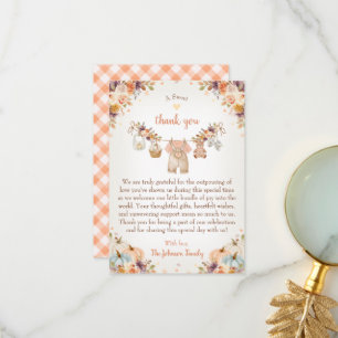 Carte De Remerciements Douce petite citrouille Fête prénatale de bébé d'a
