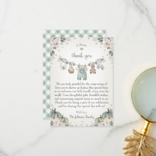 Carte De Remerciements Douce petite citrouille Fête prénatale de bébé d'a