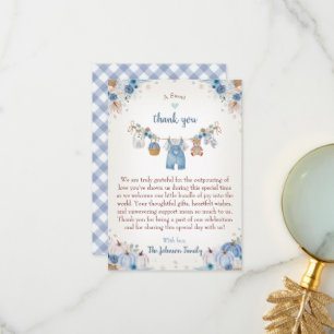Carte De Remerciements Douce petite citrouille Fête prénatale de bébé d'a