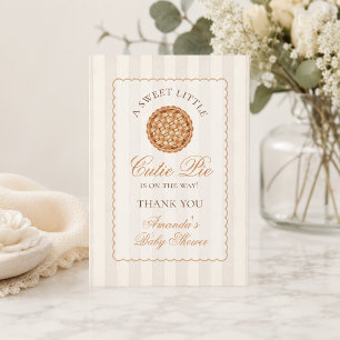 Carte De Remerciements Douce petite tarte adorable Baby Shower automnal n