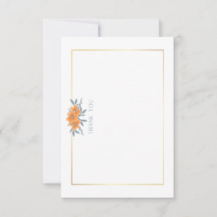 Carte De Remerciements Douce soirée de mariage Eschscholzia de Californie