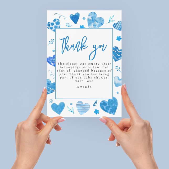 Carte De Remerciements Douceur | Baby Shower (Créateur téléchargé)
