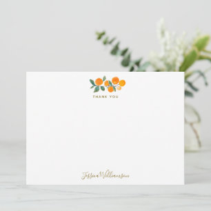 Carte De Remerciements Douceur d'eau Oranges Rustique Mariage sur mesure