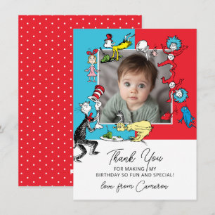 Carte De Remerciements Dr. Seuss - Personnages Anniversaire Enfants