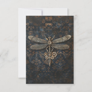 Carte De Remerciements Dragonfly Steampunk