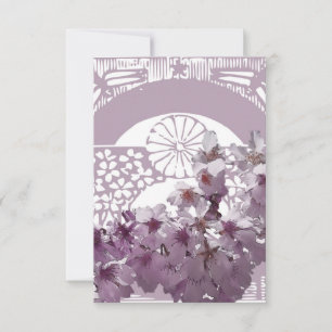 Carte De Remerciements Dragonlies & Fleurs de cerisiers